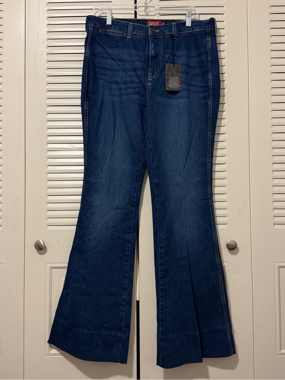 Johnny Was Denim Rue De La Flare Wide Leg Flared Jeans Size 30